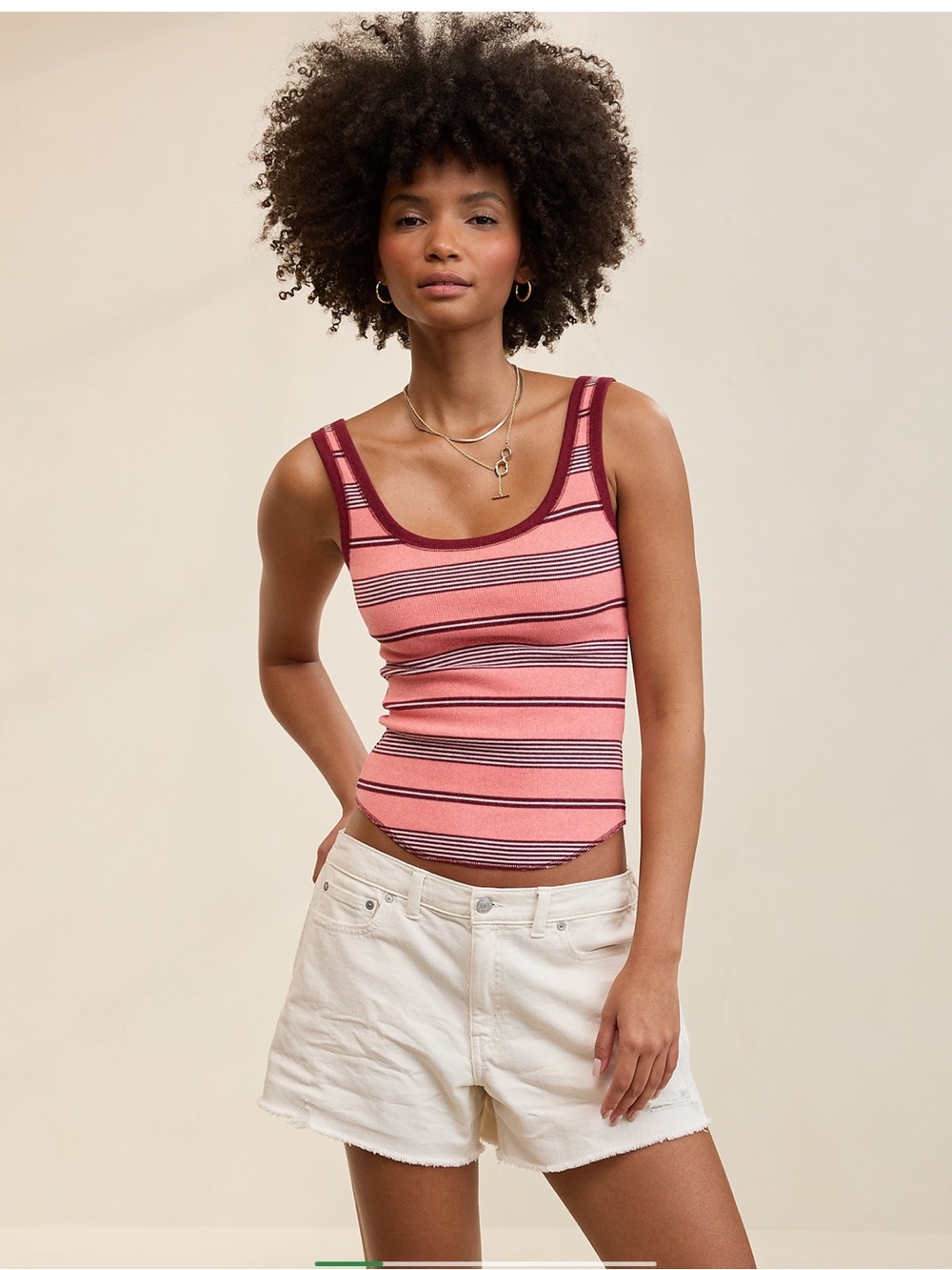 aerie Ribbed Scoop Neck Tank Top